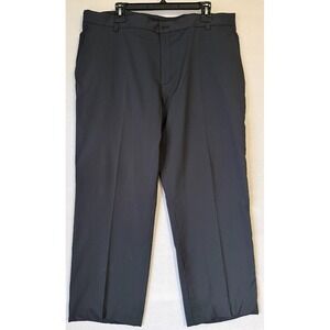 Nike Golf Dri-Fit Pants 38X30 Black Thin Stripe Stretch Performance Straight Leg